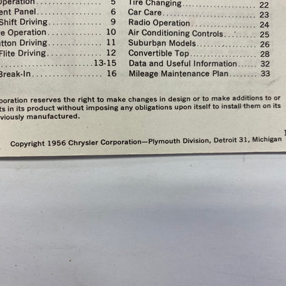 All About Your New Plymouth - Chrysler Corporation - 1956