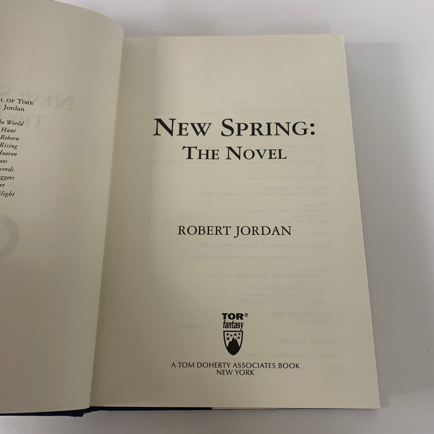 New Spring: The Novel - Robert Jordan - 1st Edition - 2004