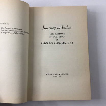 Journey to Ixtlan - Carlos Castaneda - 1st Edition - 1972