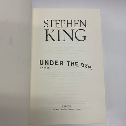 Under The Dome - Stephen King - First Edition - 2009