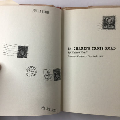 84 Charing Cross Rd - Helene Hanff