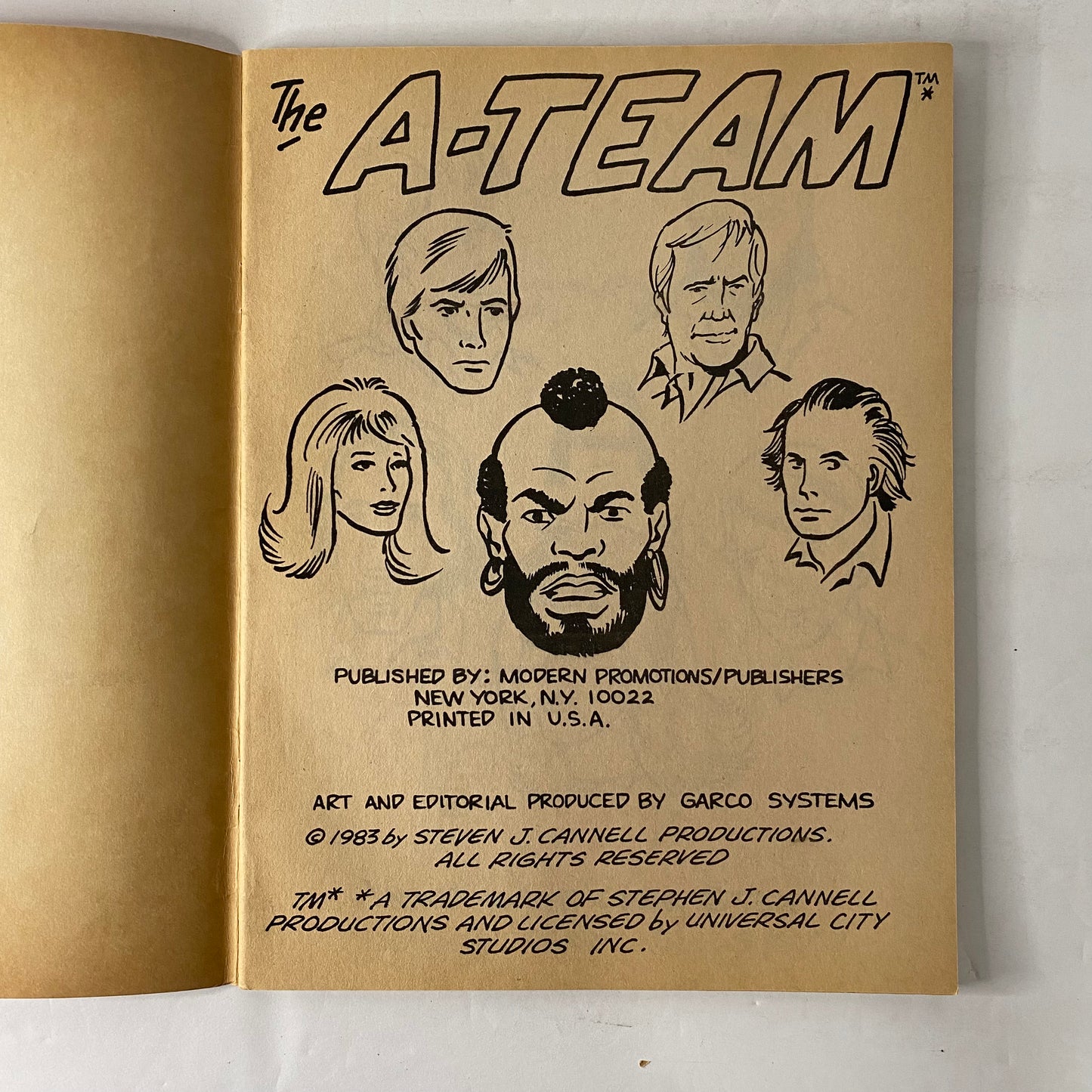 The A-Team Coloring and Activity Book - Garco Systems - 1983