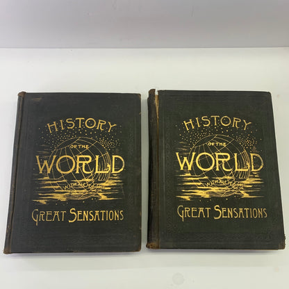 History of The World With It’s Great Sensations - Nugent Robinson - 2 Volumes - 1887