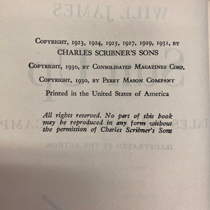 Sun Up Tales of the Cow Camps - Will James - 1931