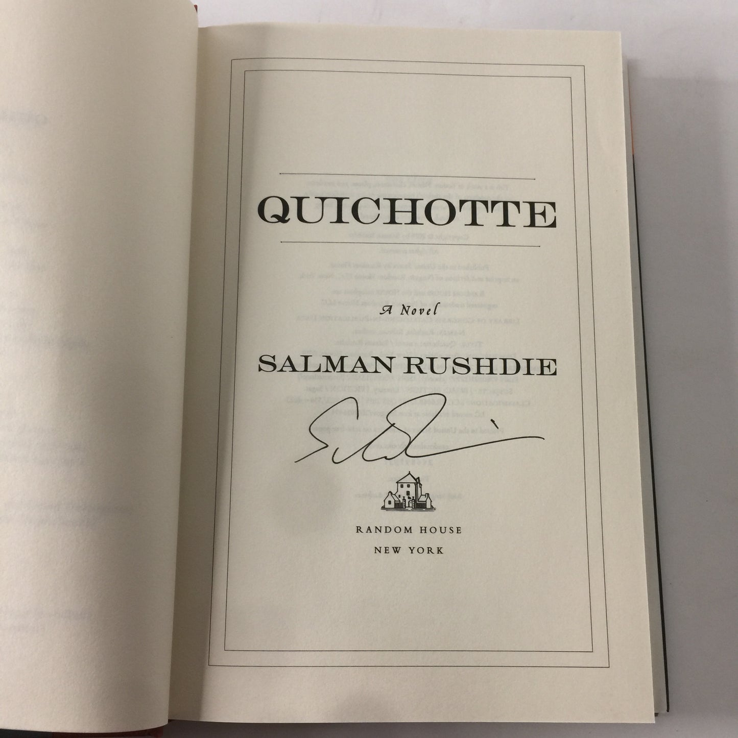 Quichotte - Salman Rushdie - Signed - 2019