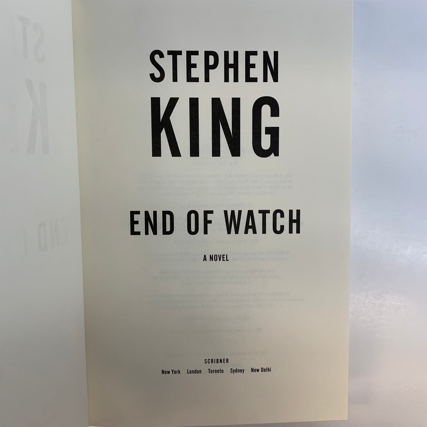 End of Watch - Stephen King - 1st Edition - 2016