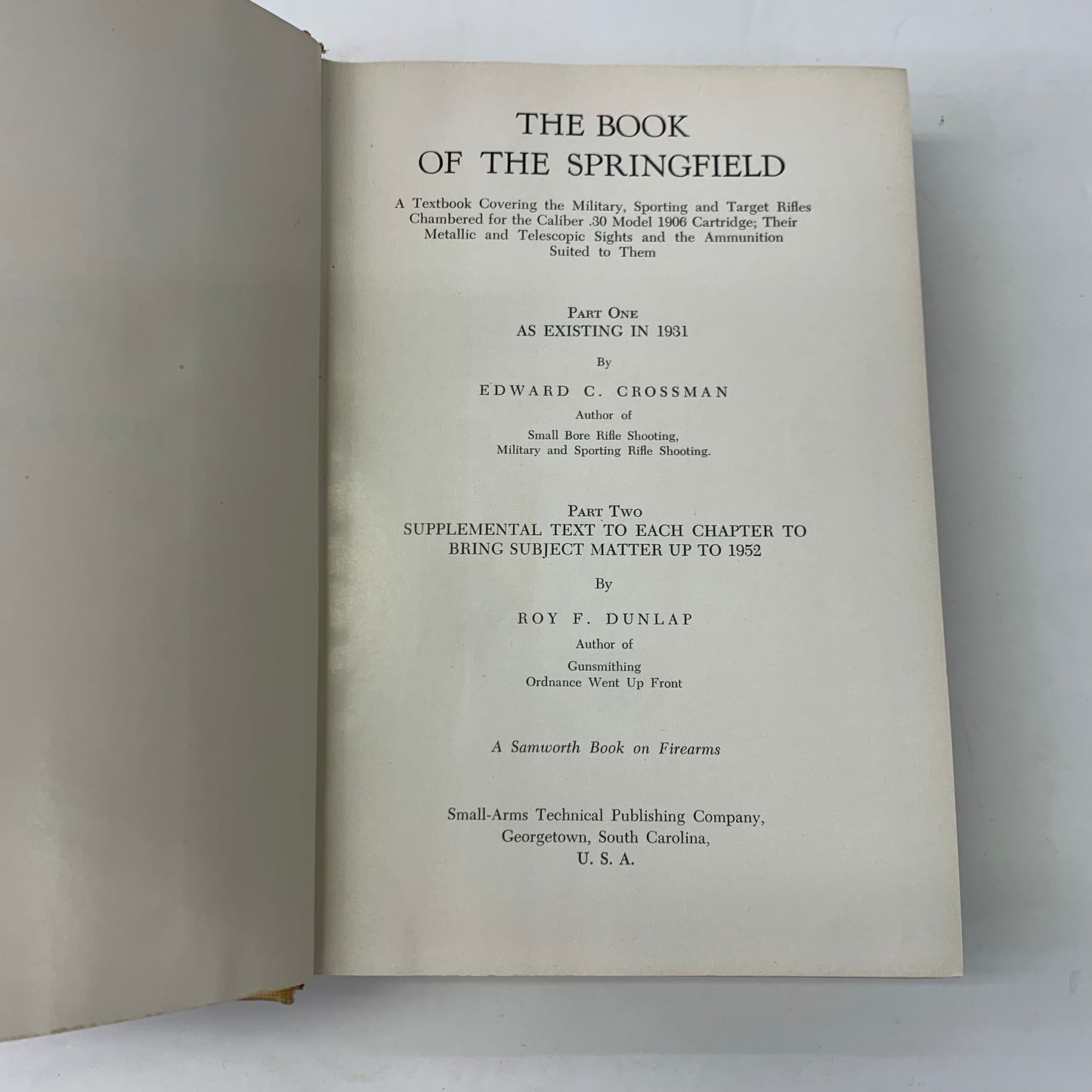 The Book of Springfield -  E. C. Crossman - 1st Edition - 1951