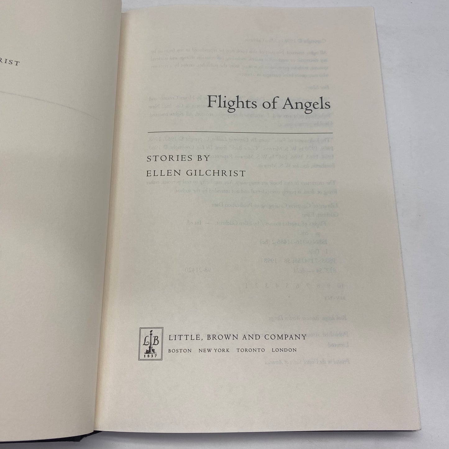 Flights of Angels - Ellen Gilchrist - Scarce - 1st Edition - 1998