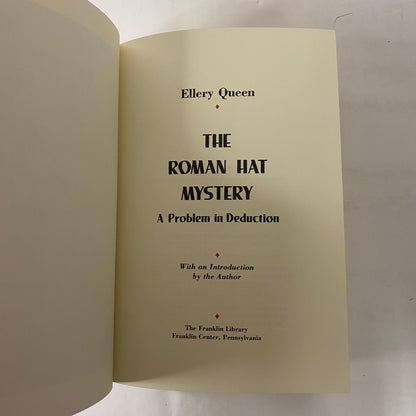 The Roman Hat Mystery - Ellery Queen - Franklin Library - 1989