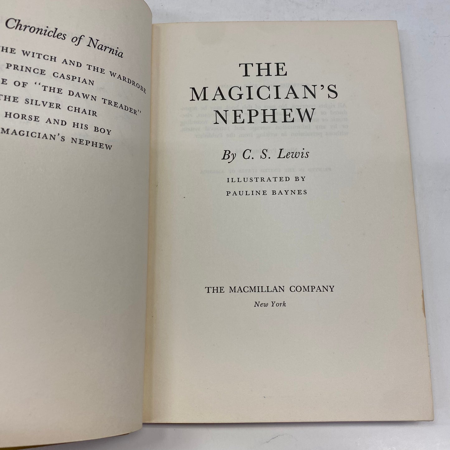 The Magician’s Nephew - C.S. Lewis - 9th Print - 1st American Edition - 1966