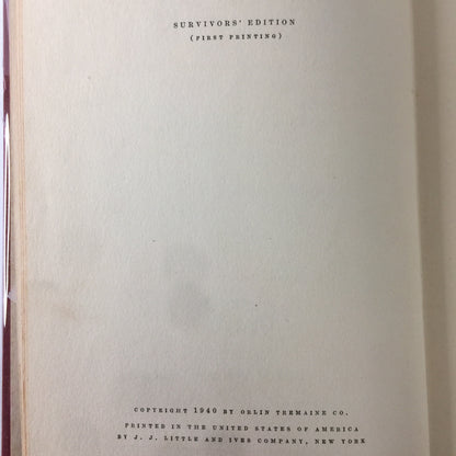 The Jungle Route - Frank W. Kravigny - 1st Edition - Survivors Edition - 1940