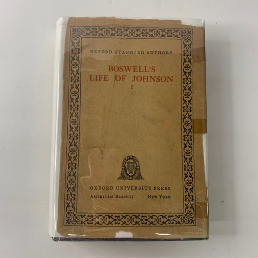 Boswell’s Life of Johnson - James Boswell - Volume 1 Only - 1927