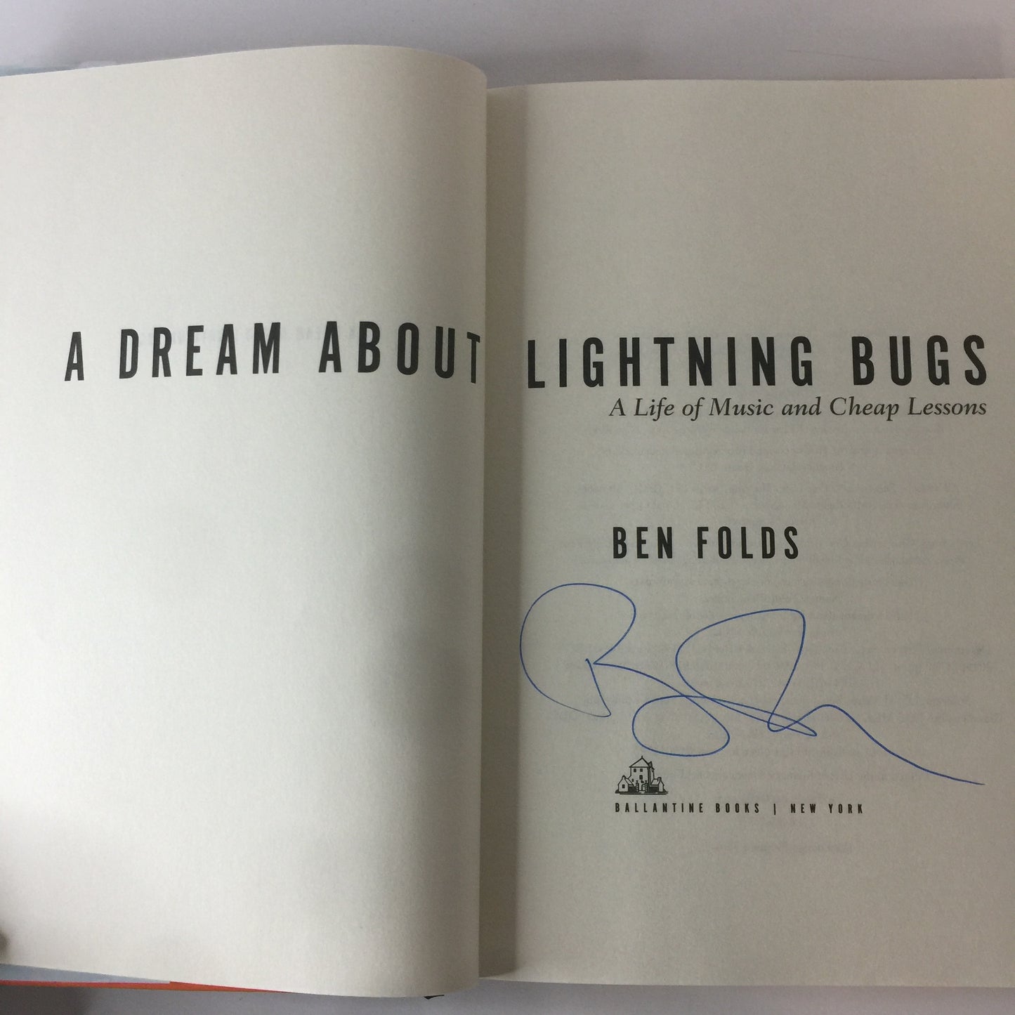 A Dream About Lightning Bugs - Ben Folds - Signed - 2019