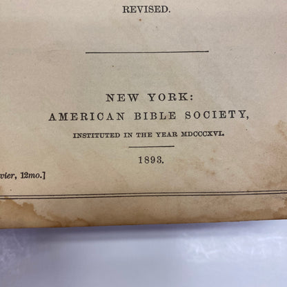 The Holy Bible - American Bible Society - 1893