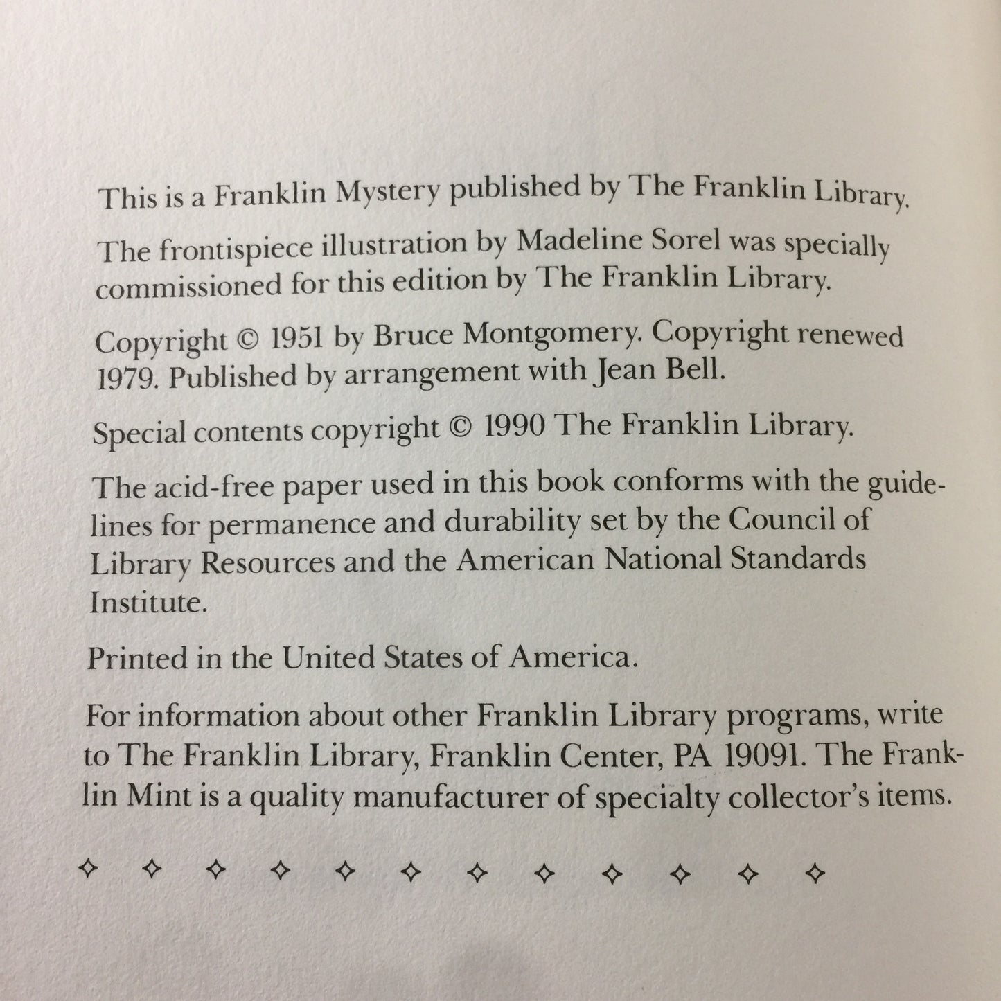 The Long Divorce - Edmund Crispin - Franklin Library - 1990