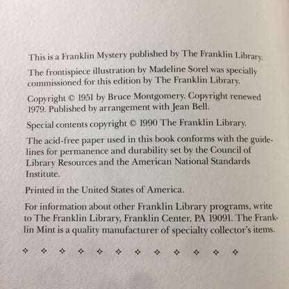 The Long Divorce - Edmund Crispin - Franklin Library - 1990