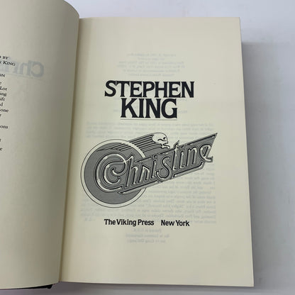 Christine - Stephen King - 1st Edition - 1983