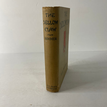 The Yellow Claw - Sax Rohmer - 3rd Print - 1915