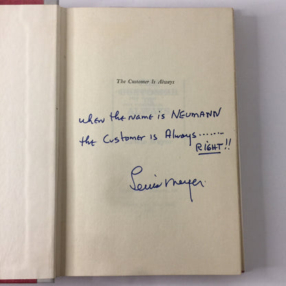 The Customer Is Always - Lewis Meyer - Signed - 1965