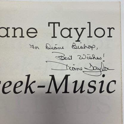 Creek-Music: Ozark Mountain Ballads - Diane Taylor - First Edition - Signed - 1981