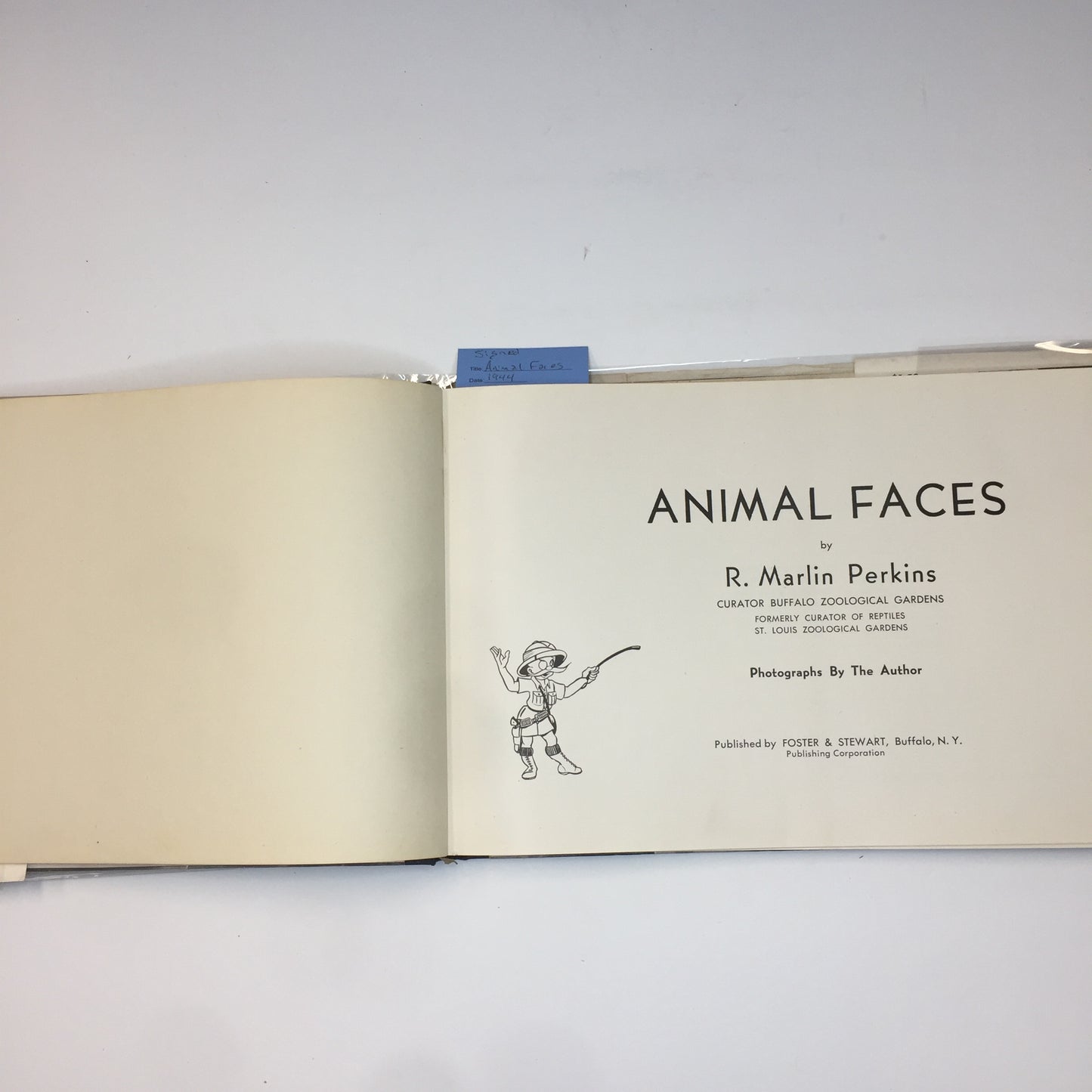 Animal Faces - R. Marlin Perkins - Signed - 1944