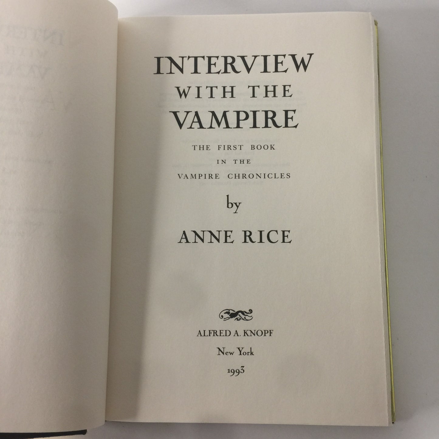 Interview with the Vampire - Anne Rice - 15th Print - 1993