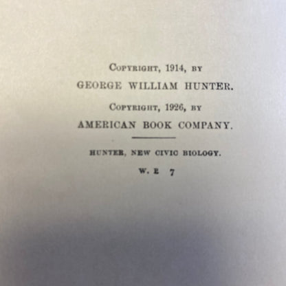 New Civic Biology - George William Hunter - 1926