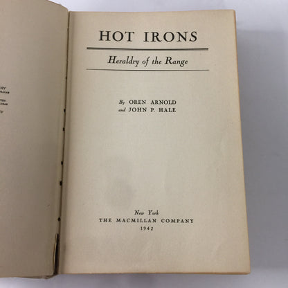 Hot Irons - Oren Arnold and John P. Hale - 1942