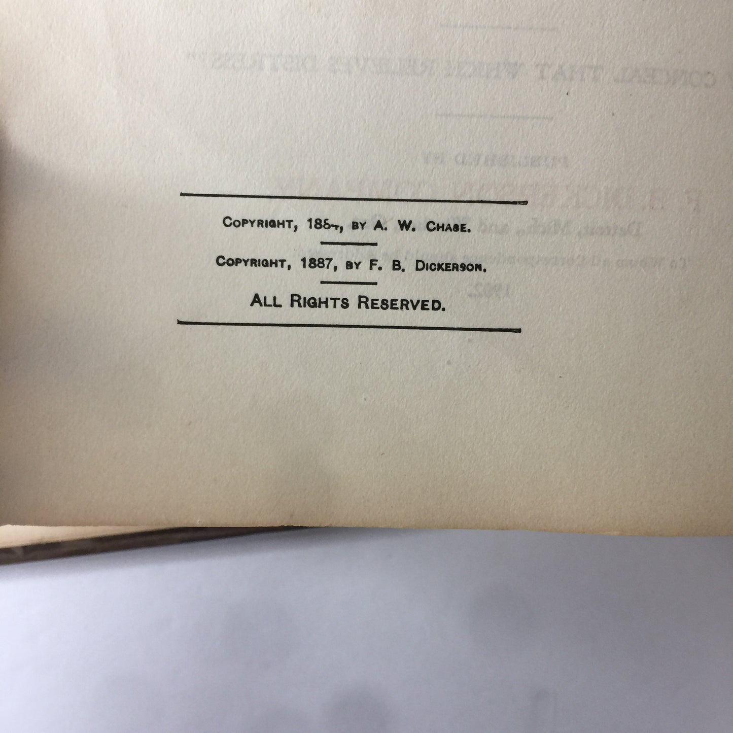 Dr. Chase’s Third, Last and Complete Recipe Book - A. W. Chase - 1902