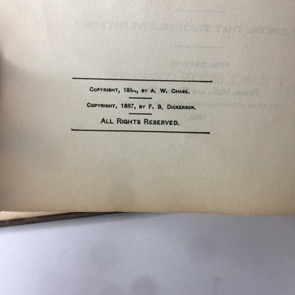 Dr. Chase’s Third, Last and Complete Recipe Book - A. W. Chase - 1902