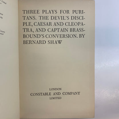 Works by Bernard Shaw - Bernard Shaw - Four Volumes - circa 1930s