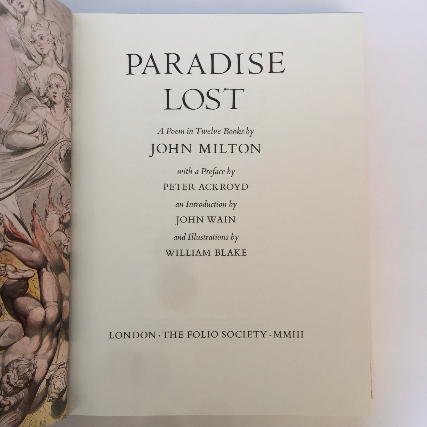 Paradise Lost - John Milton - 3rd Printing - Folio Society - 2004