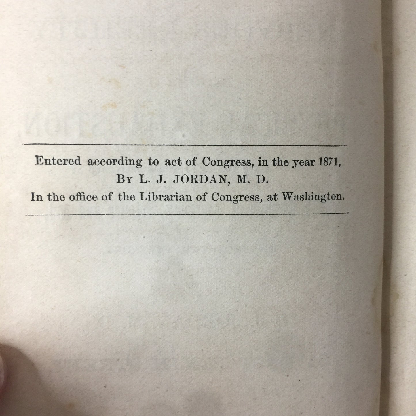 Man’s Mission on Earth - Dr. L. J. Jordan - 1871