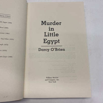 Murder in Little Egypt - Darcy O’Brien - Signed - 1st Edition - 1989