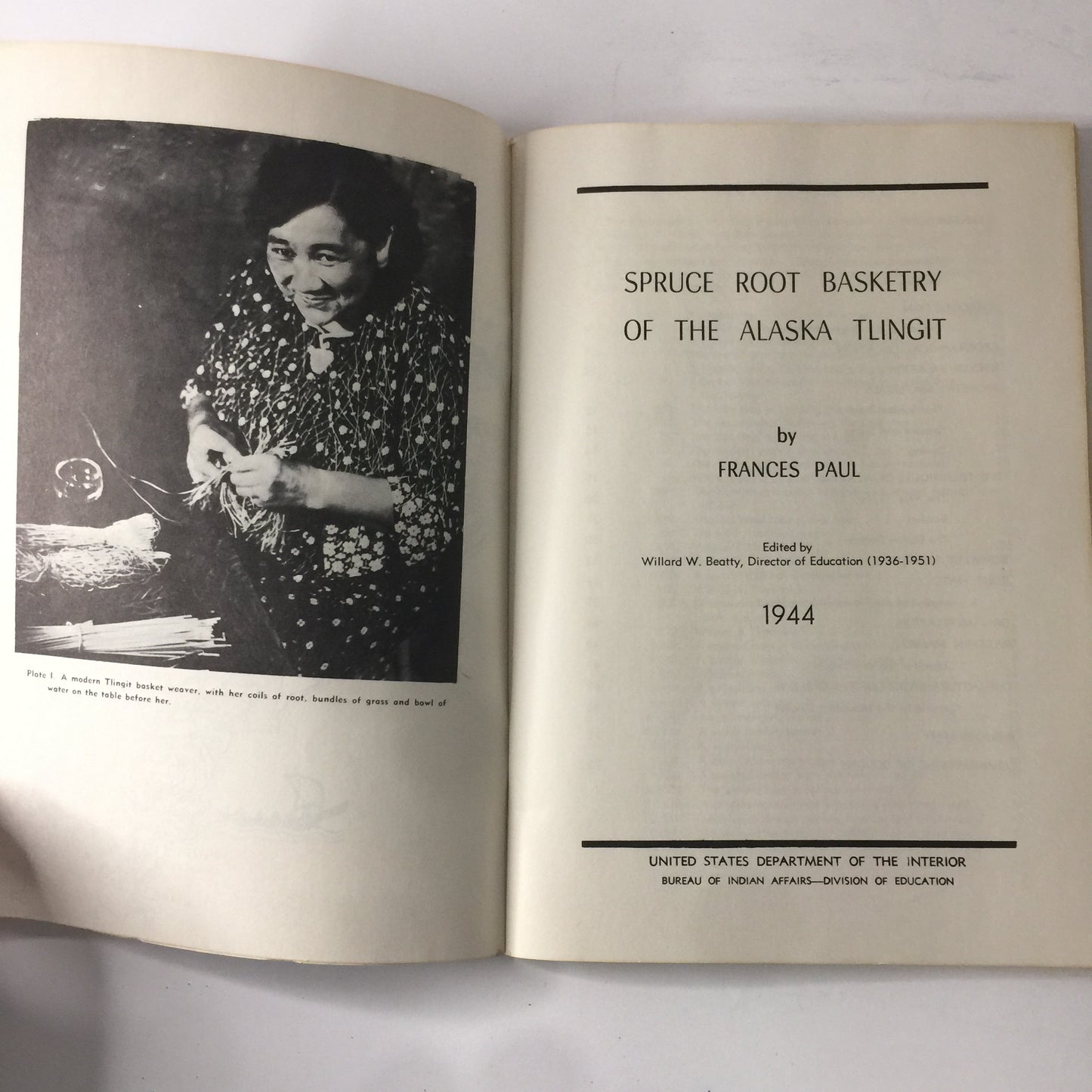 Spruce Root Basketry of The Alaska Tlingit - Francis Paul - 1944