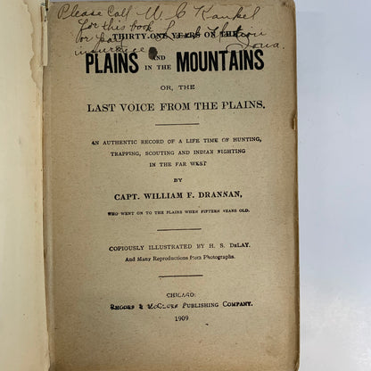 Thirty One Years on the Plains and in the Mountains - Capt. William F. Drannan - 1909