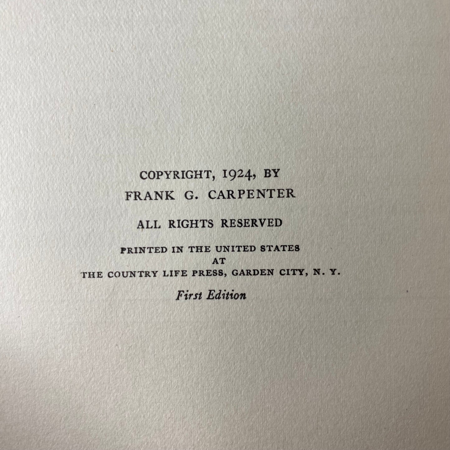 Mexico - Frank G. Carpenter - 1st Edition - 1924