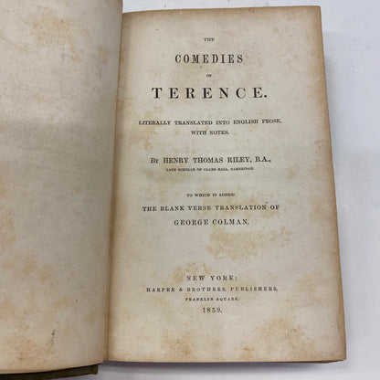 The Comedies of Terence - Henry Thomas Riley - 1859