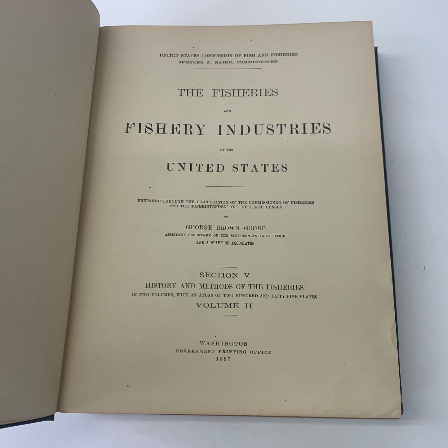 The Fisheries and Fishery Industries of the United States - George Brown Goode - 2 Vols. and Book of Plates - 1887