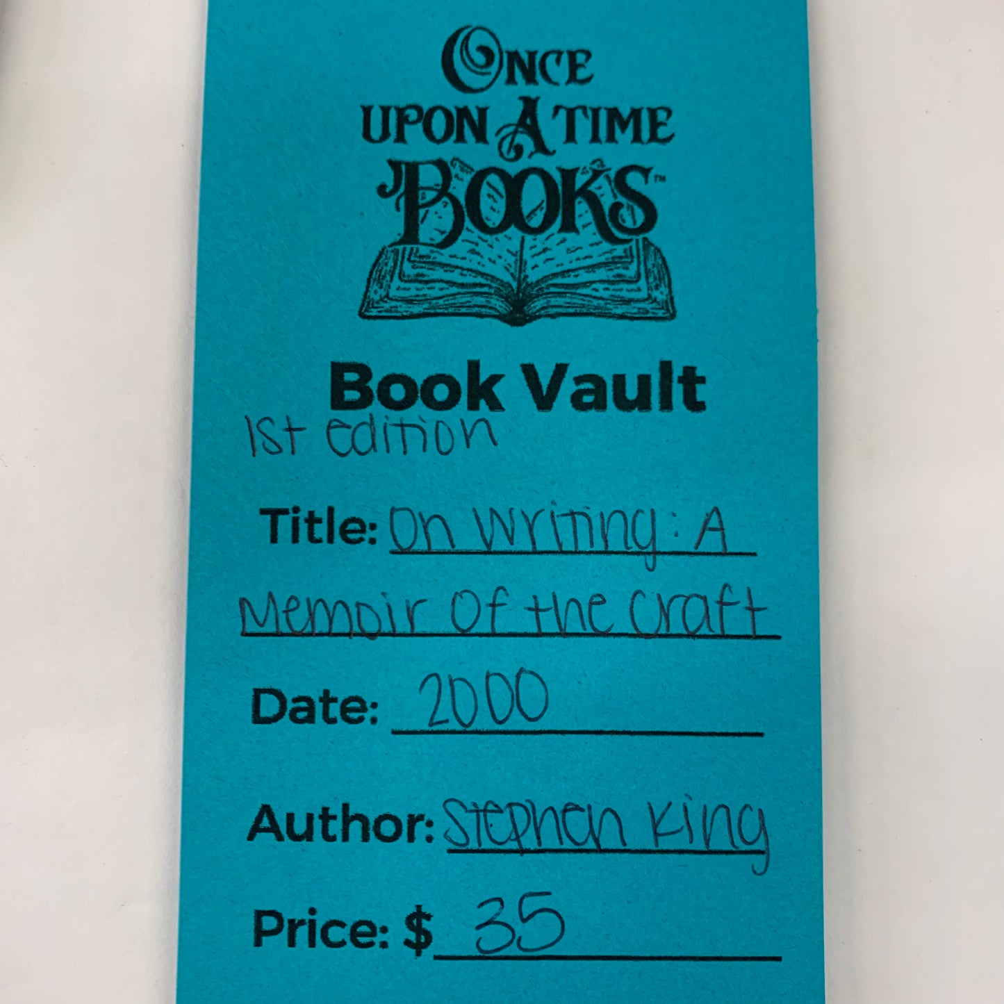 On Writing: A Memoir of the Craft - Stephen King - 1st Edition - 2000