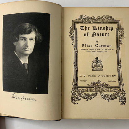 The Kinship of Nature - Bliss Carman - 4th Impression - 1903