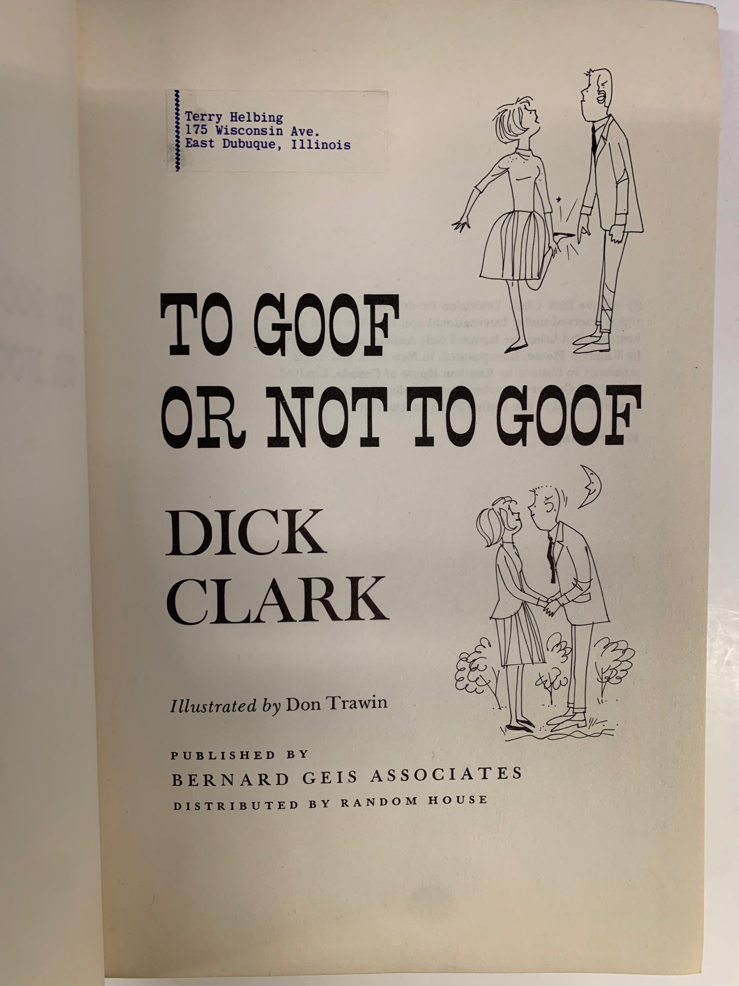 To Goof or Not to Goof - Dick Clark - 1st Edition - 1963