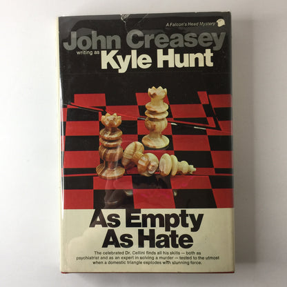 As Empty As Hate - John Creasey - 1st Print - 1972