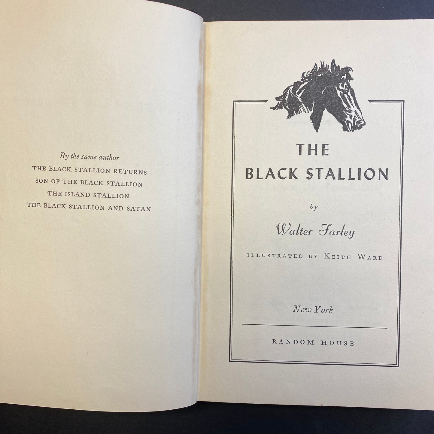 The Black Stallion - Walter Farley - Signed - 1941