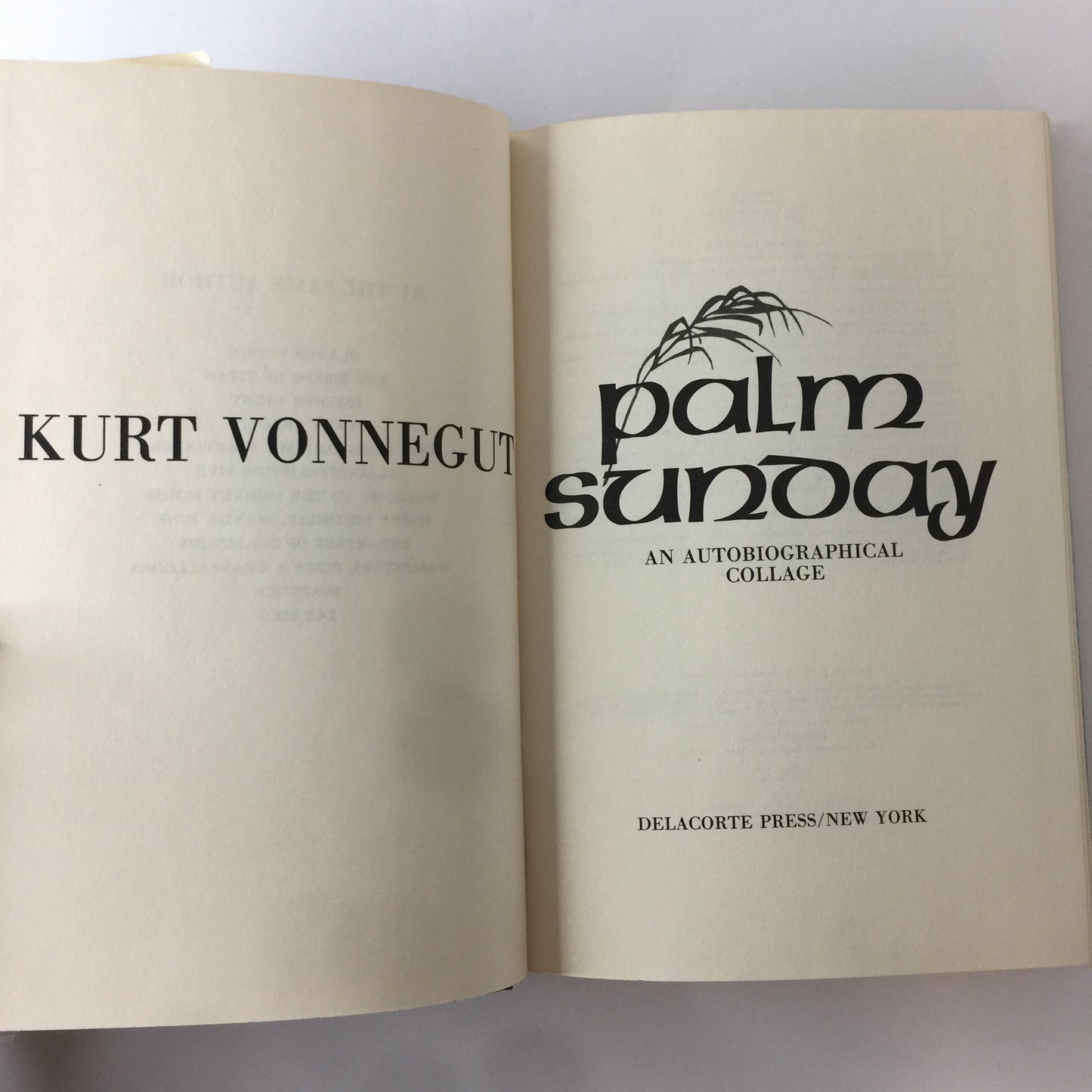 Palm Sunday - Kurt Vonnegut - 4th Print - 1981
