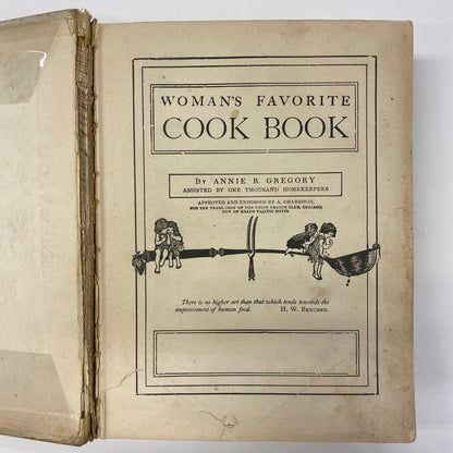 Woman’s Favorite Cook Book - Annie R. Gregory - 1902