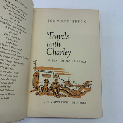 Travels With Charley - John Steinbeck - 1st Edition - 1962