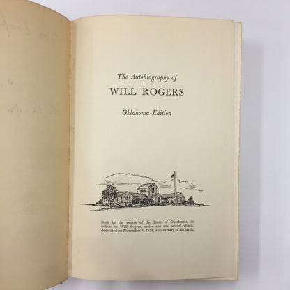 The Autobiography of Will Rogers - Donald Day - 1949