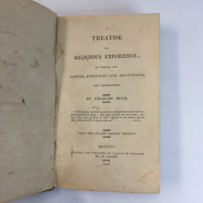 A Treatise on Religious Experience - Charles Buck - 2nd Edition - 1810