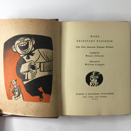 More Necessary Nonsense - Illustrated by William Gropper - 1st Edition - 1931
